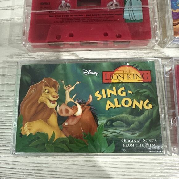 Lot Of Disney Sing-A-Long Cassettes Little Mermaid Cinderella Lion King - Picture 3 of 9